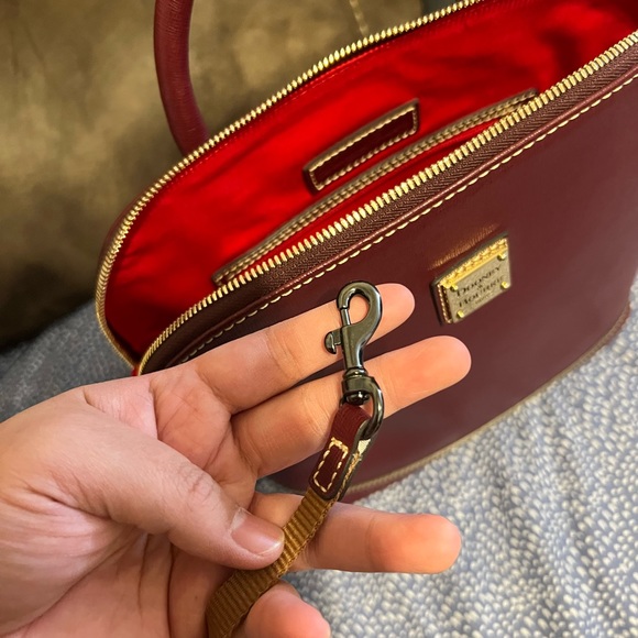 Dooney and Burke Saffiano leather backpack in Maroon - Picture 10 of 16